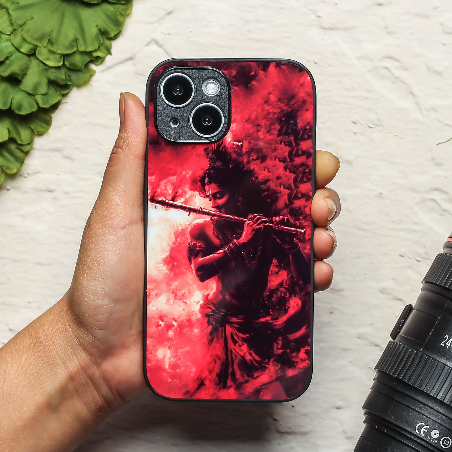 Krishna ji 4th Designer Metal Back cover for Apple Iphone 14 Plus