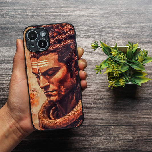 Mahadev ji 5th Designer Metal Back cover for Apple Iphone 15 Plus