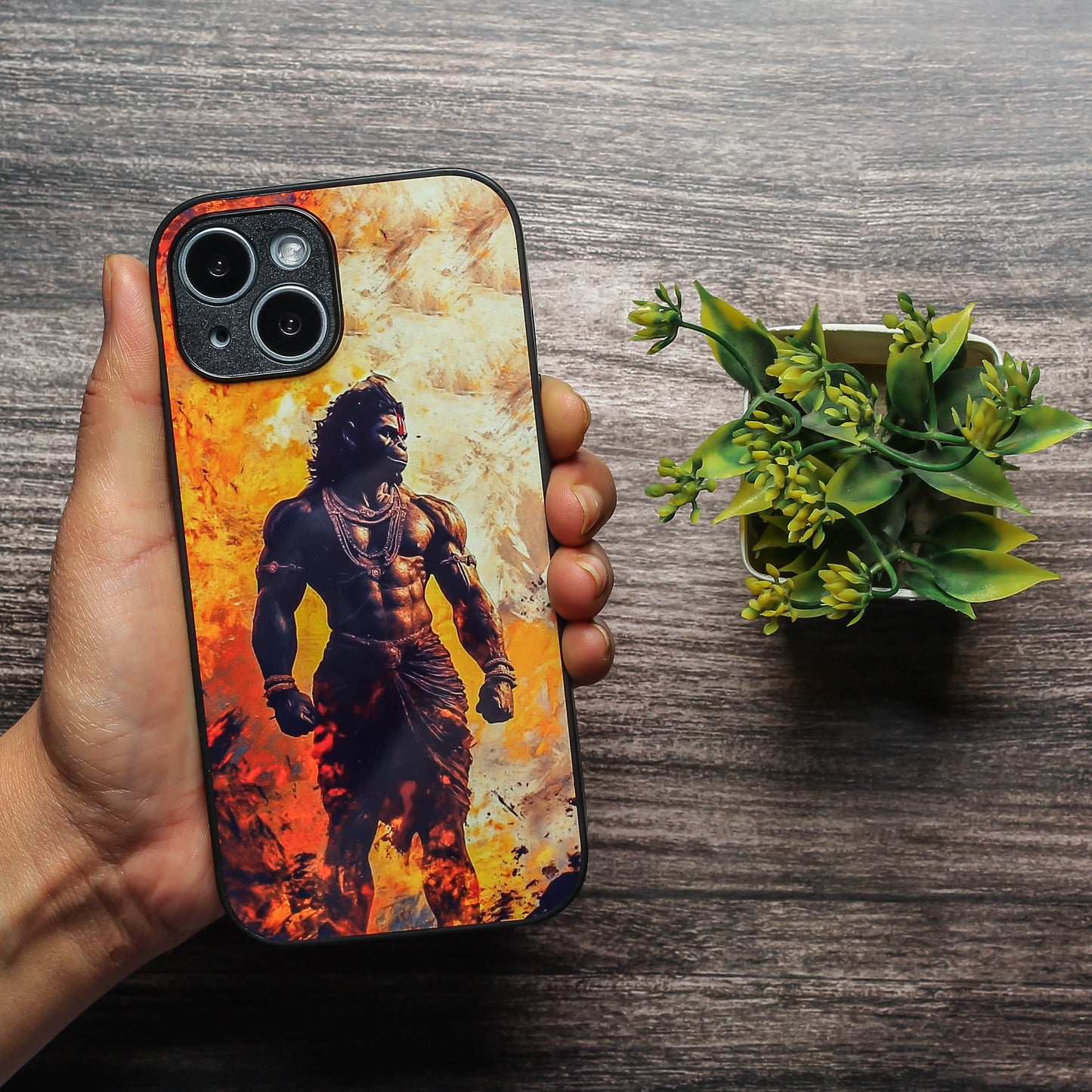 Hanuman ji 5th Designer Metal Back cover for Apple Iphone 15
