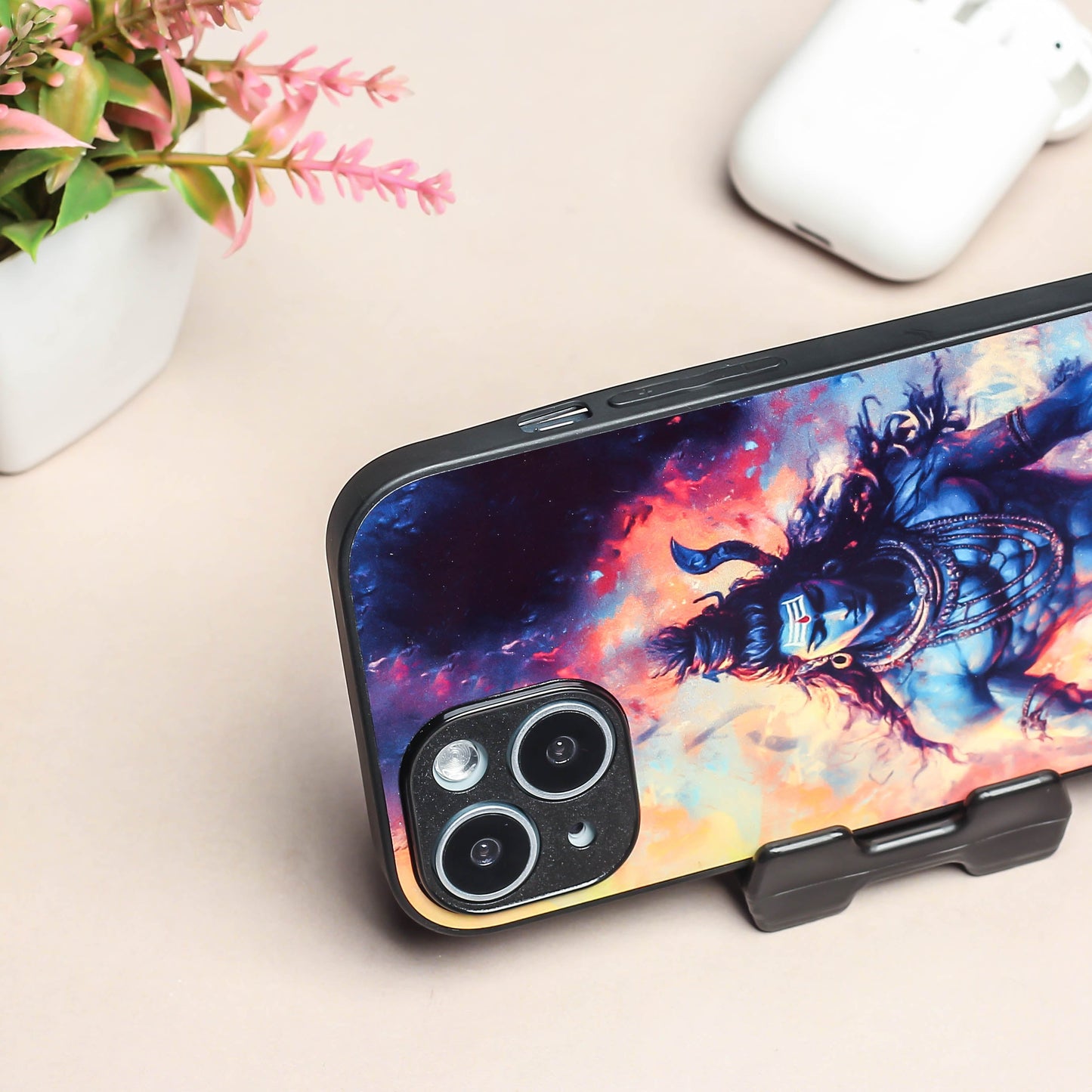 Mahadev ji 4th Designer Metal Back cover for Apple Iphone 15 Plus