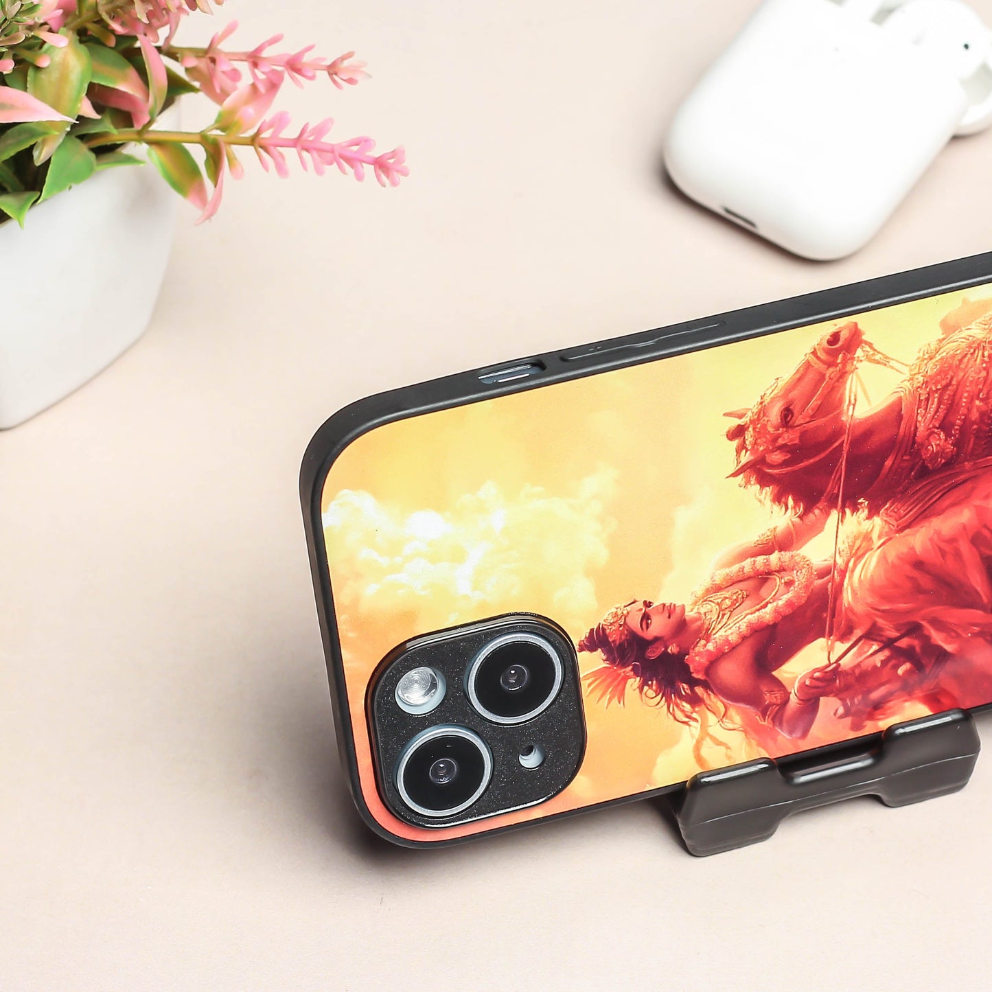 Krishna ji 5th Designer Metal Back cover for Apple Iphone 15 Plus