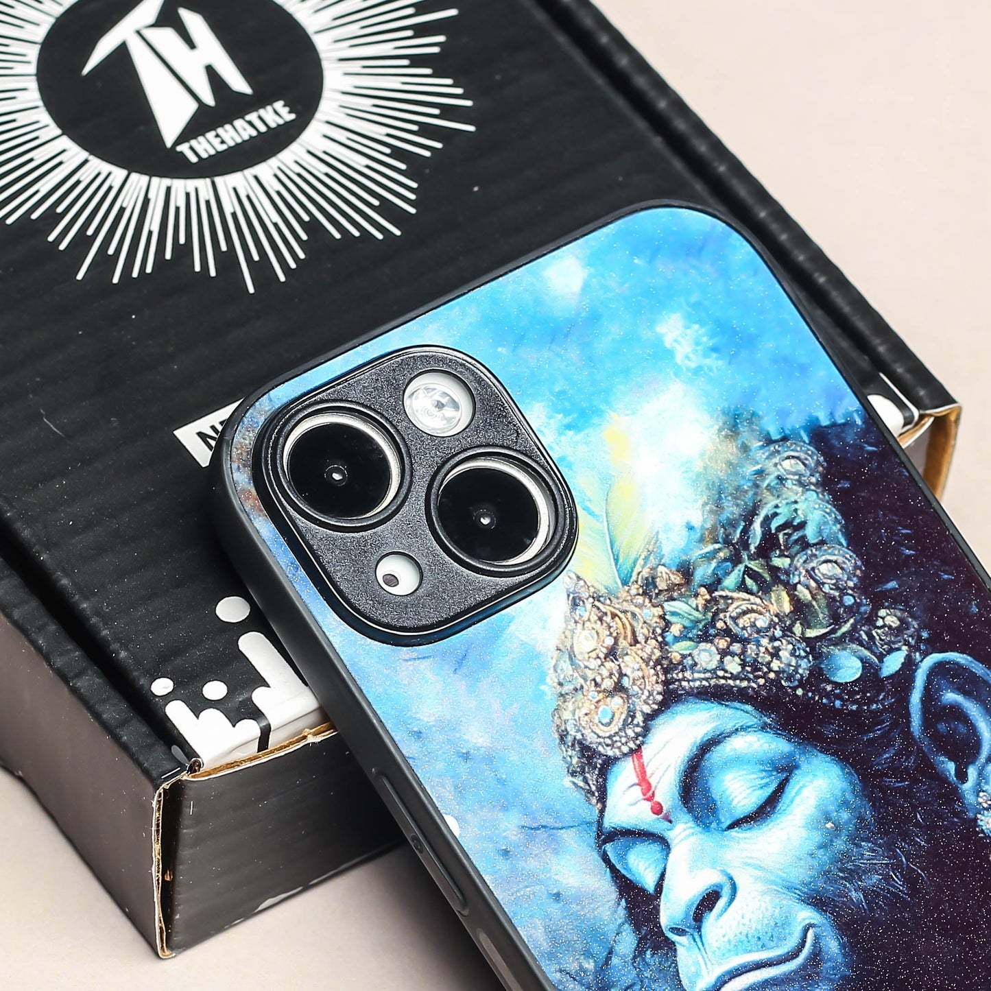 Hanuman ji 2nd Designer Metal Back cover for Apple Iphone 14 Plus
