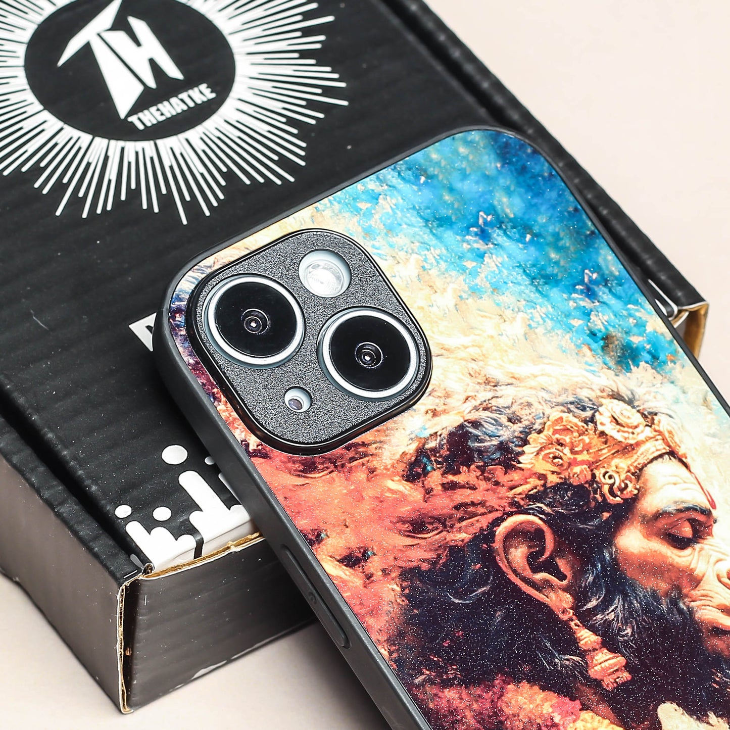 Hanuman ji 3rd Designer Metal Back cover for Apple Iphone 13