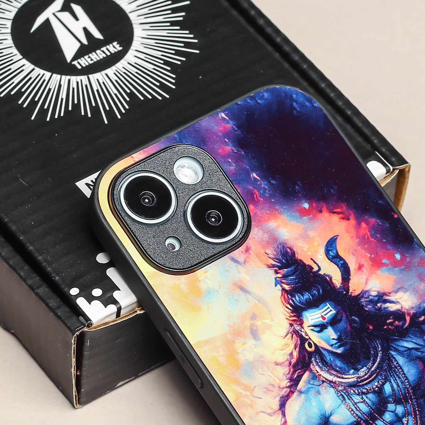 Mahadev ji 4th Designer Metal Back cover for Apple Iphone 15 Plus