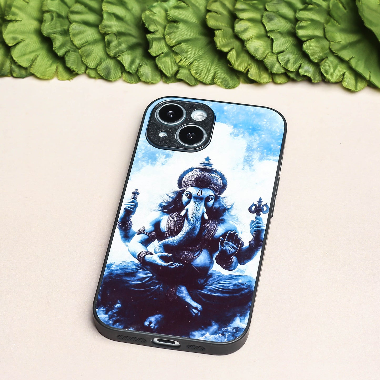 Ganesh ji 1st Designer Metal Back cover for Apple Iphone 13