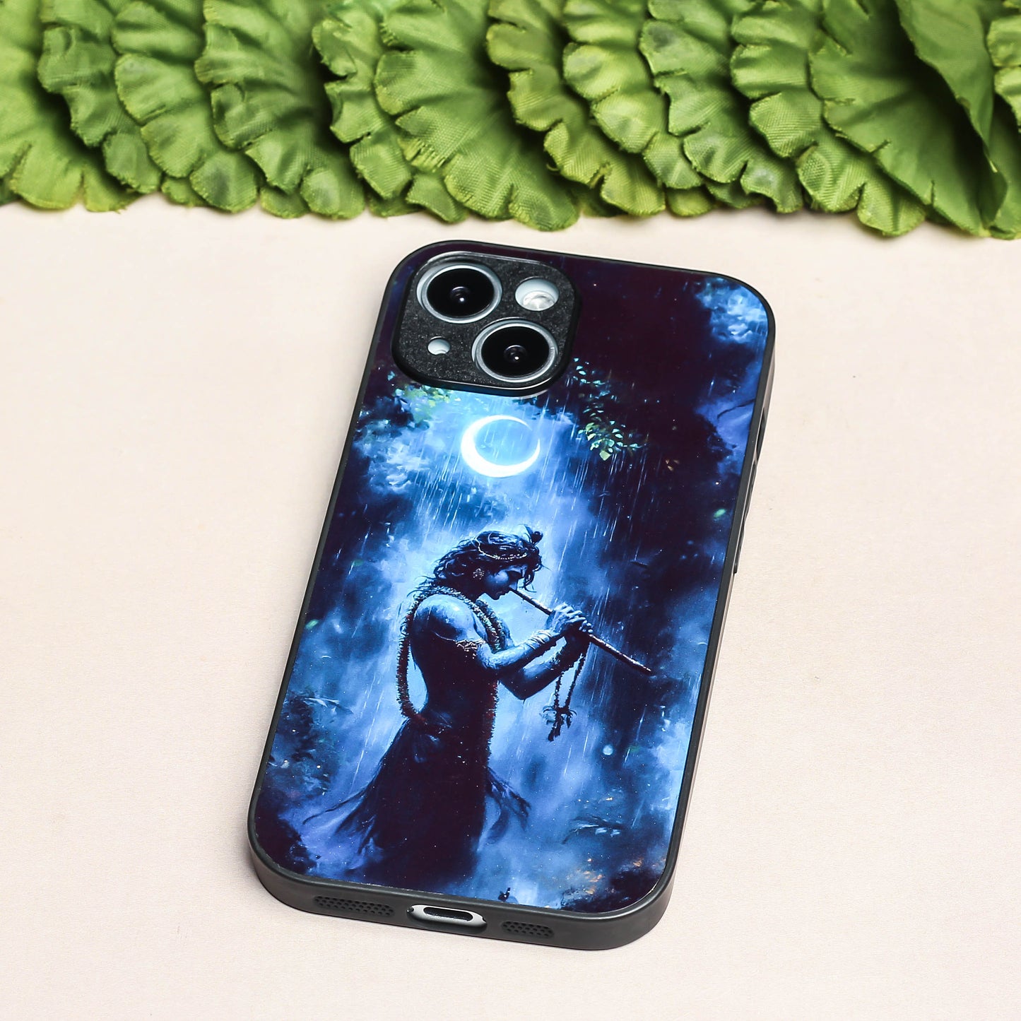 Krishna ji 2nd Designer Metal Back cover for Apple Iphone 14