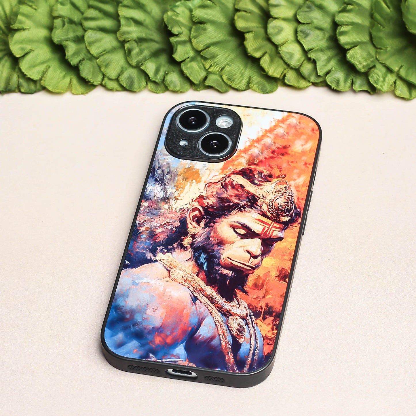 Hanuman ji 4th Designer Metal Back cover for Apple Iphone 14 Plus