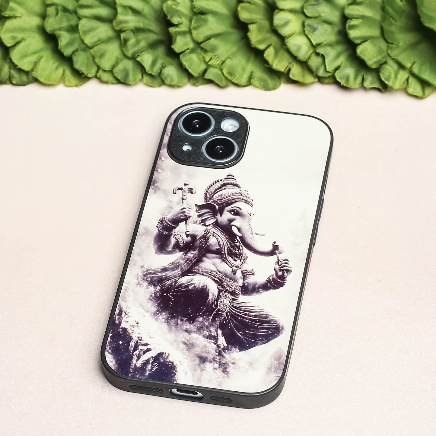 Ganesh ji 6th Designer Metal Back cover for Apple Iphone 13