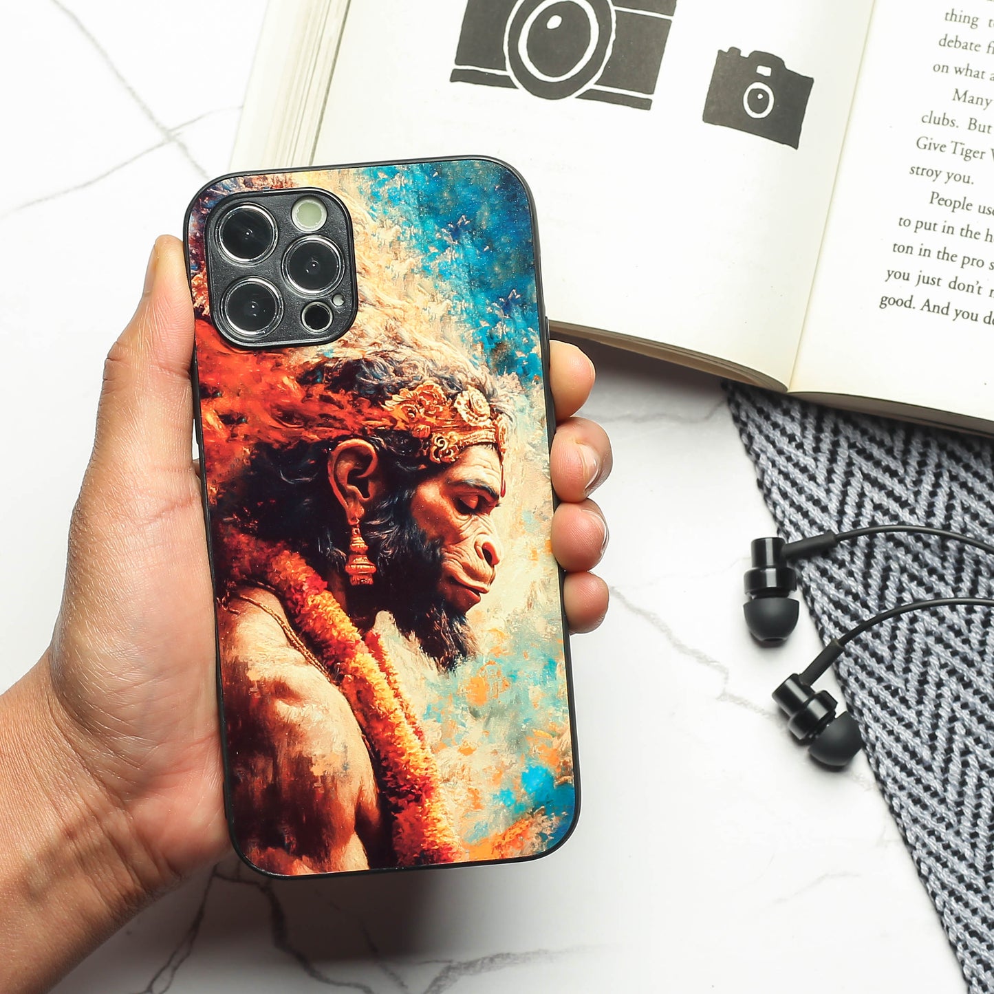 Hanuman ji 3rd Designer Metal Back cover for Apple Iphone 11 Pro