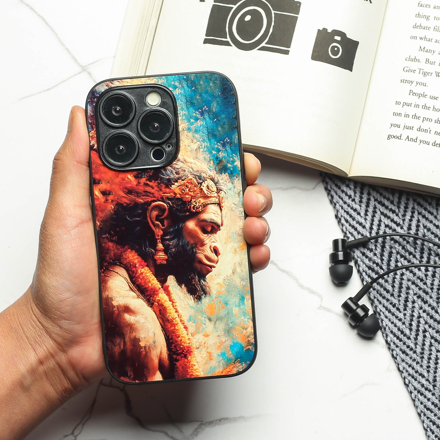 Hanuman ji 3rd Designer Metal Back cover for Apple Iphone 13 Pro Max