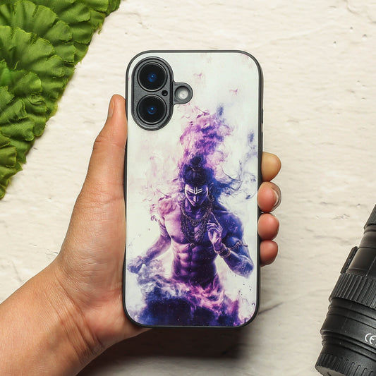 Mahadev ji 3rd Designer Metal Back cover for Apple Iphone 16 Plus