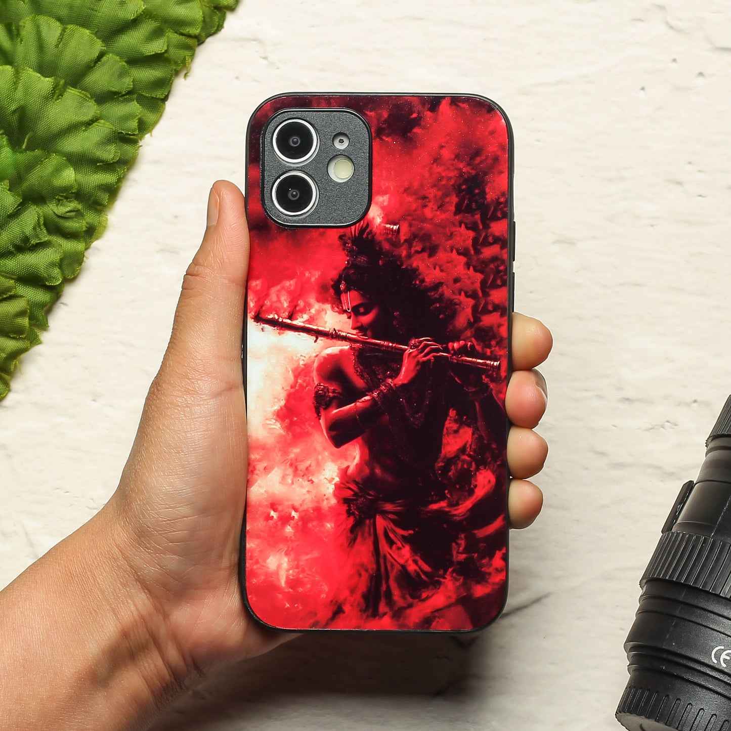 Krishna ji 4th Designer Metal Back cover for Apple Iphone 12