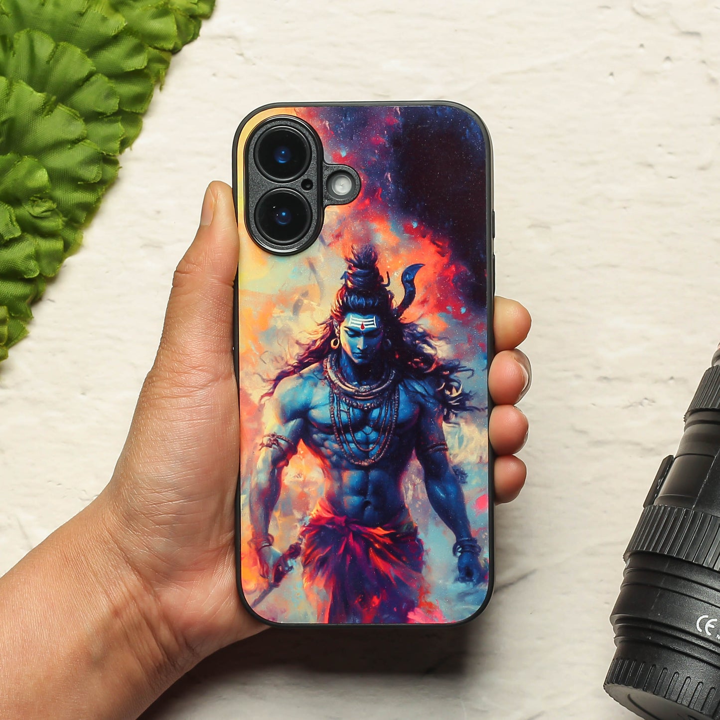 Mahadev ji 4th Designer Metal Back cover for Apple Iphone 16 Plus