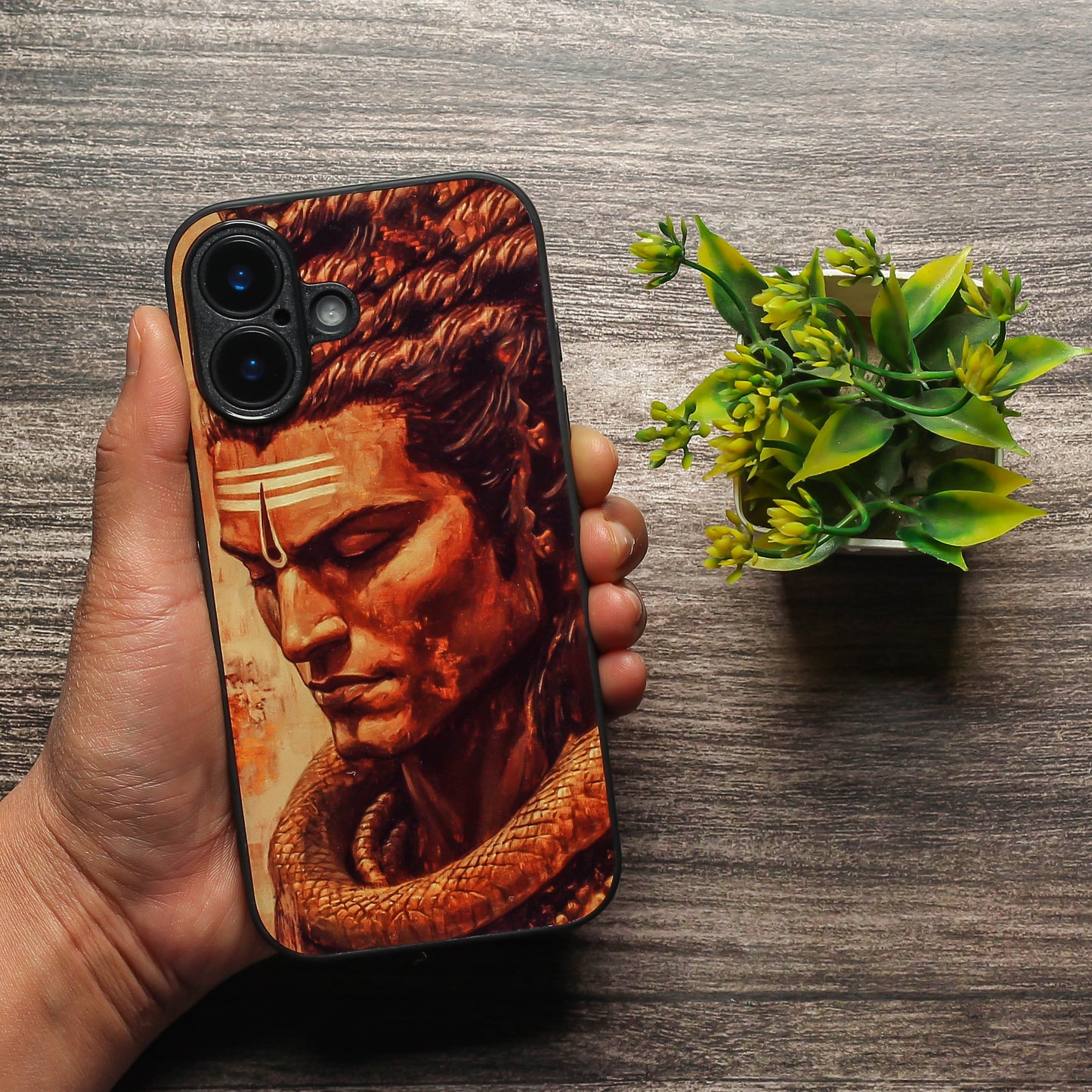 Mahadev ji 5th Designer Metal Back cover for Apple Iphone 16 Plus