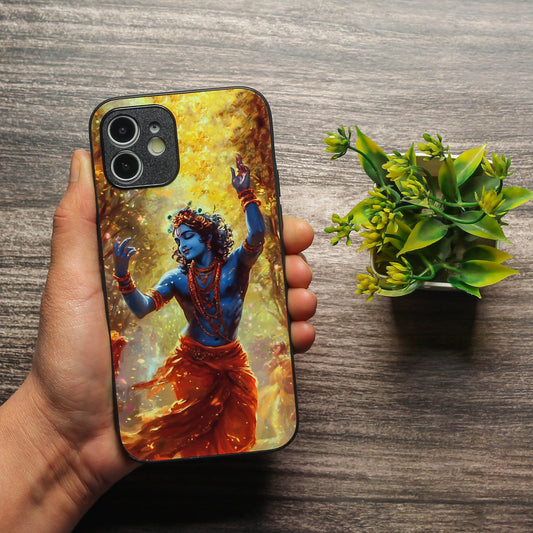 Krishna ji 3rd Designer Metal Back cover for Apple Iphone 12