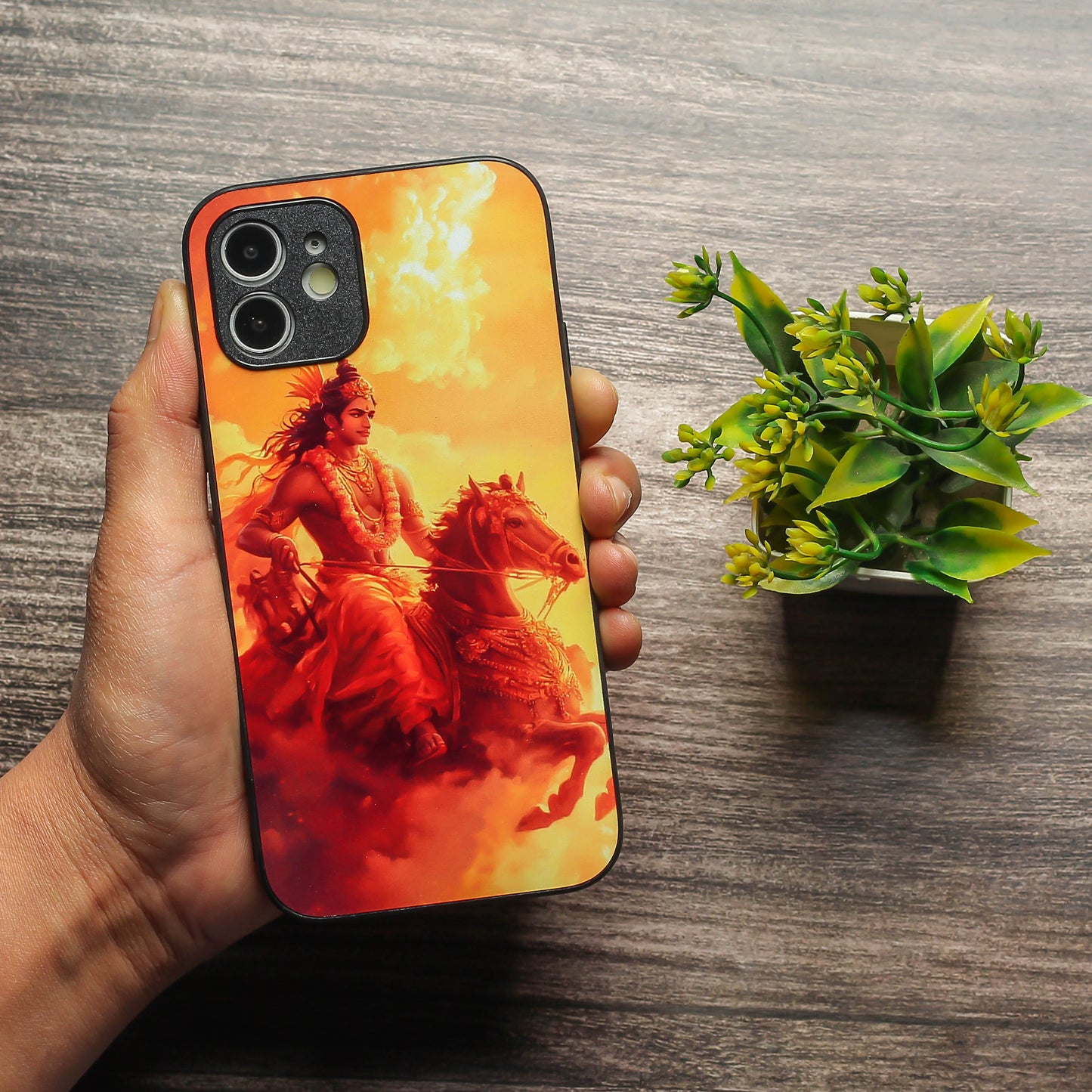 Krishna ji 5th Designer Metal Back cover for Apple Iphone 12