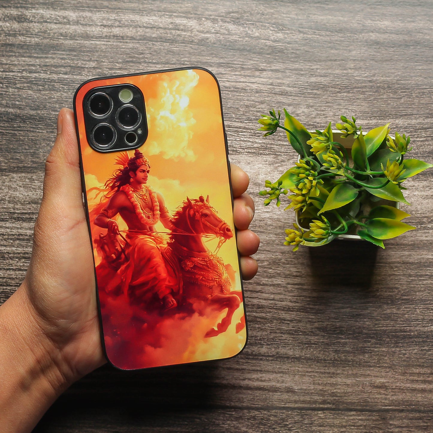 Krishna ji 5th Designer Metal Back cover for Apple Iphone 12 Pro Max