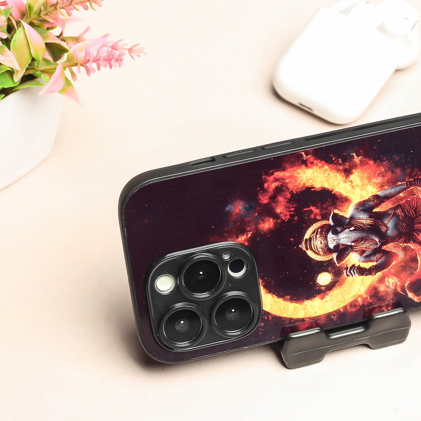 Ganesh ji 3rd Designer Metal Back cover for Apple Iphone 13 Pro Max