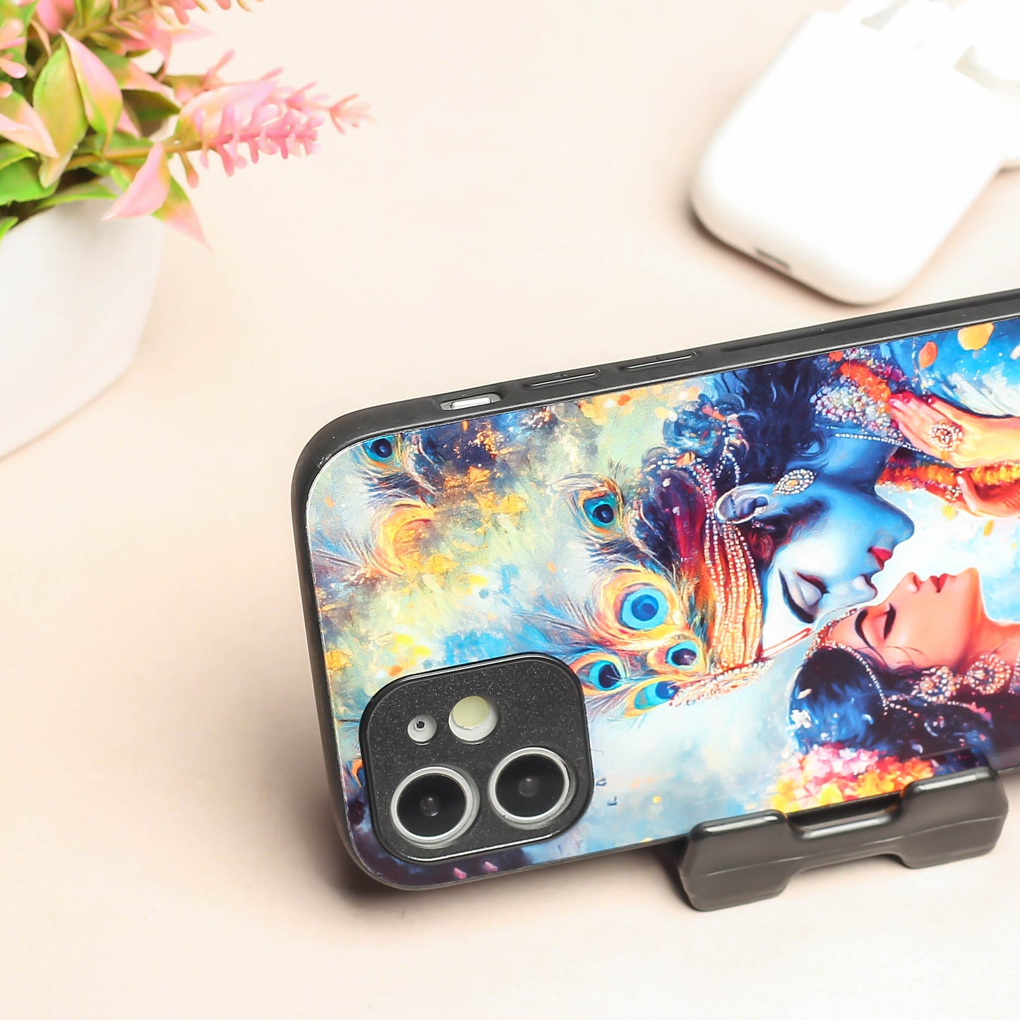 Radha Krishna Designer Metal Back cover for Apple Iphone 11