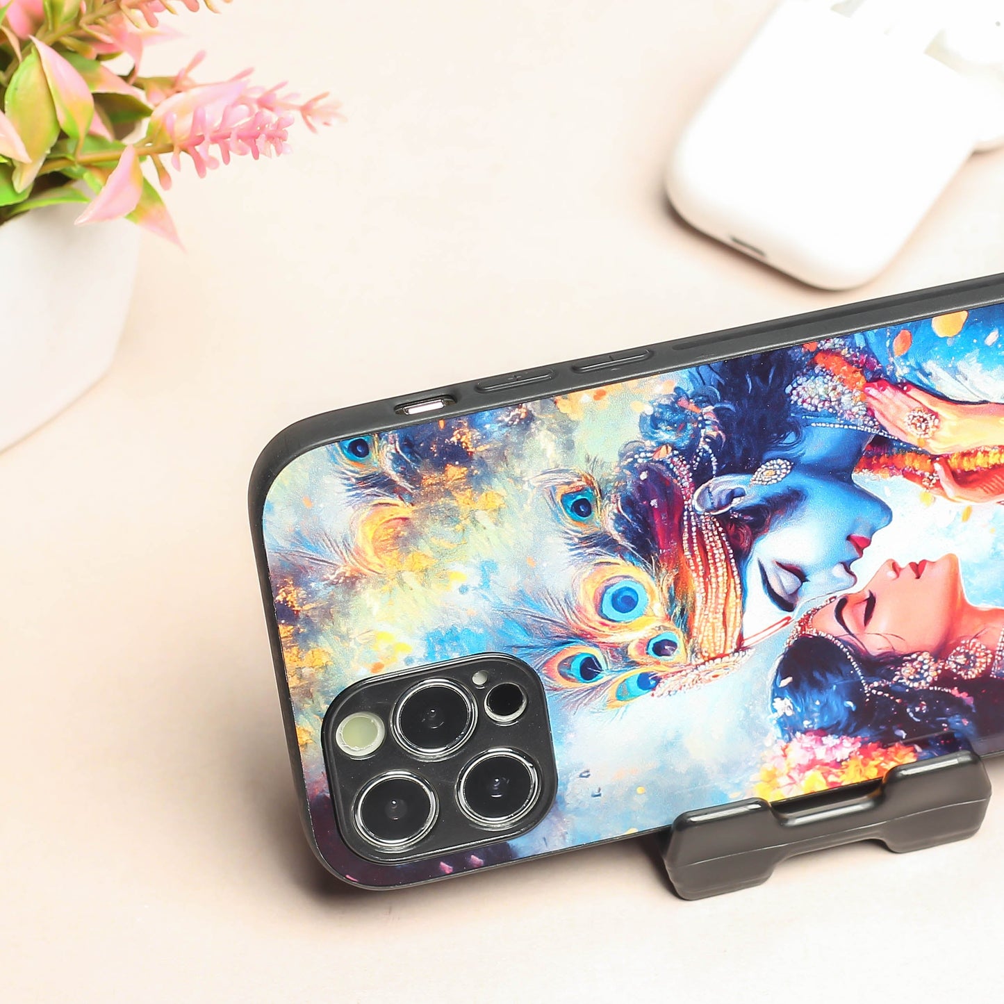 Radha Krishna Designer Metal Back cover for Apple Iphone 12 Pro Max