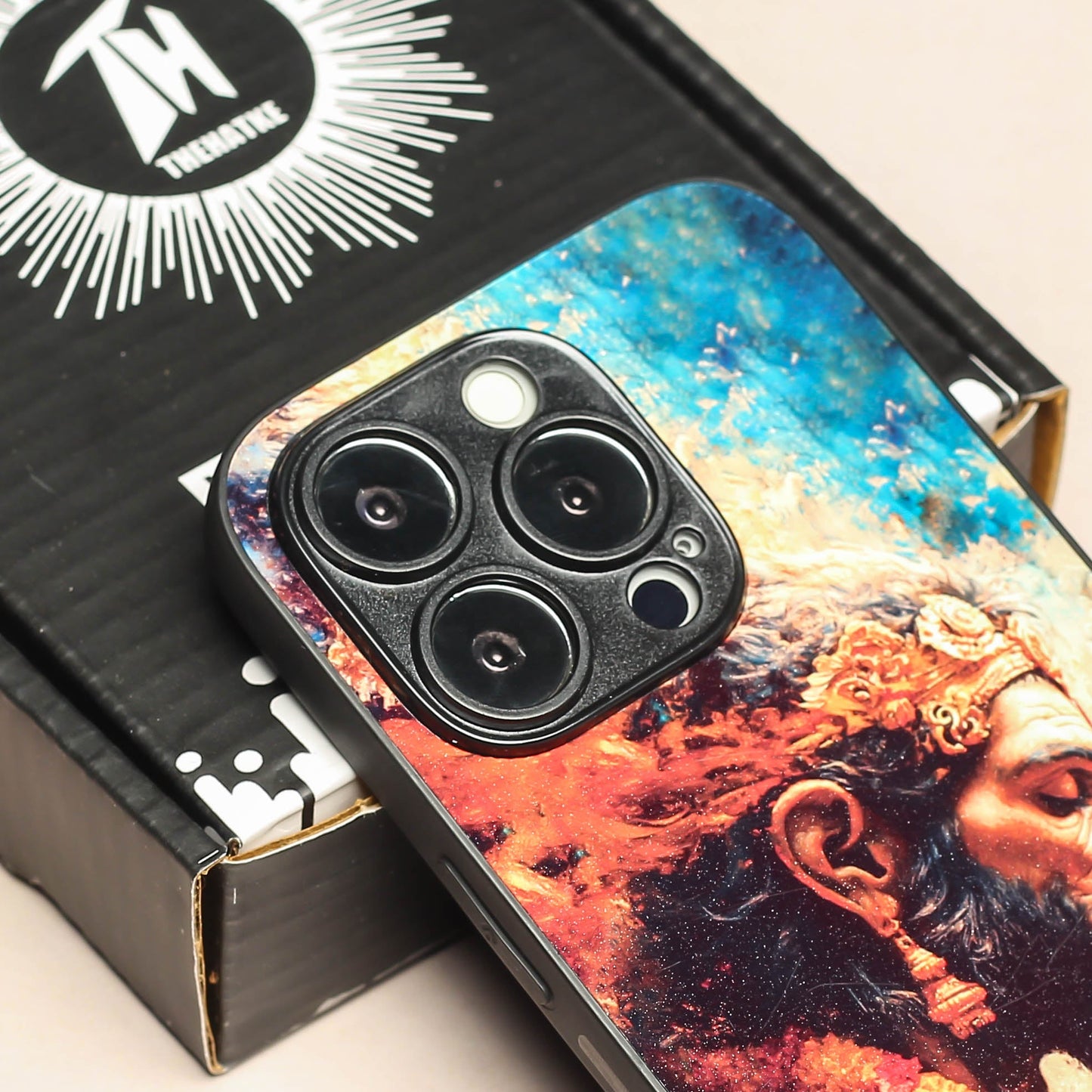 Hanuman ji 3rd Designer Metal Back cover for Apple Iphone 15 Pro