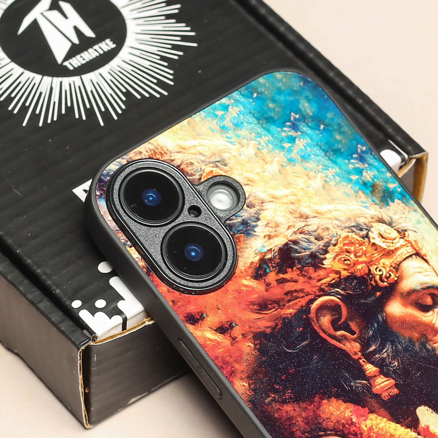 Hanuman ji 3rd Designer Metal Back cover for Apple Iphone 16