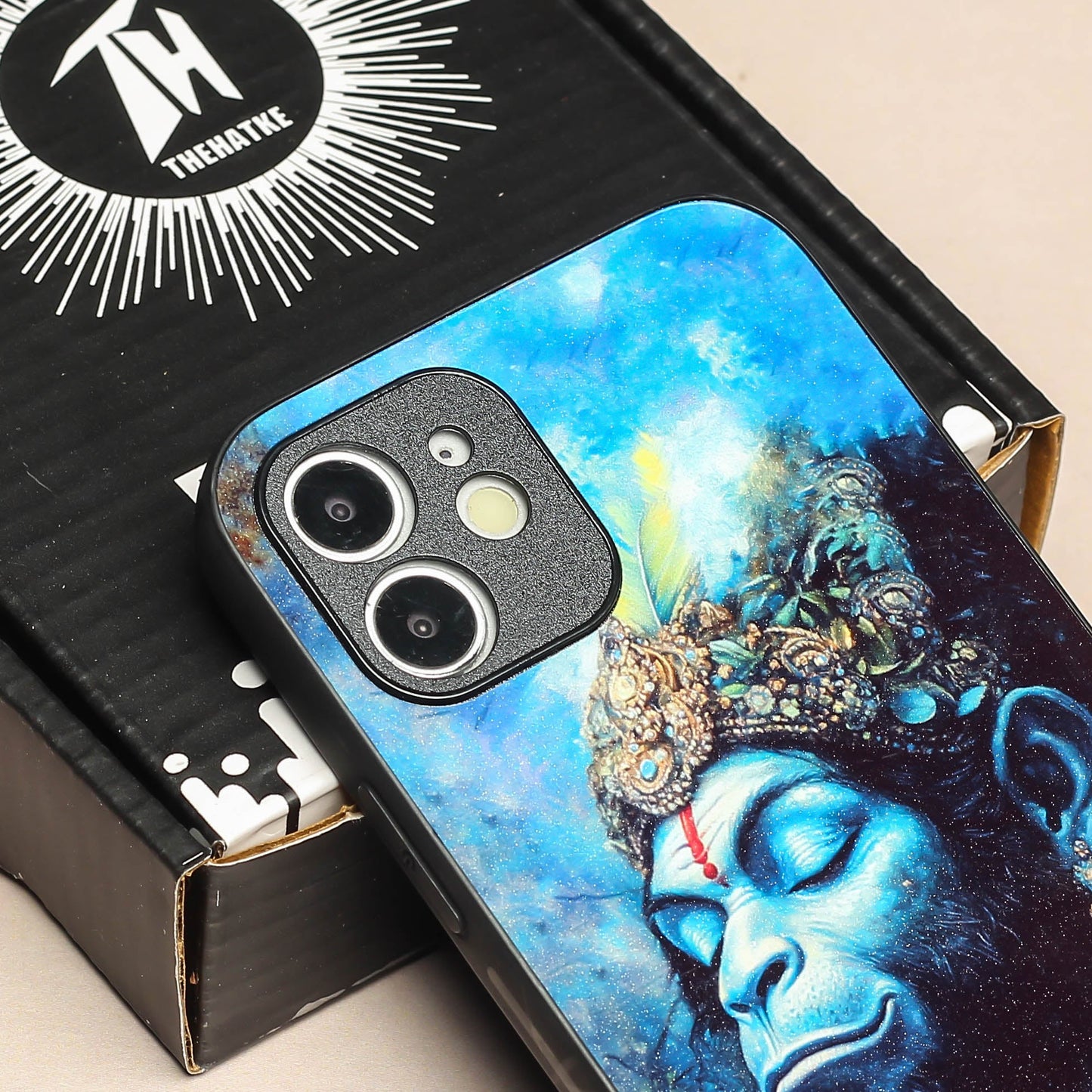 Hanuman ji 2nd Designer Metal Back cover for Apple Iphone 12