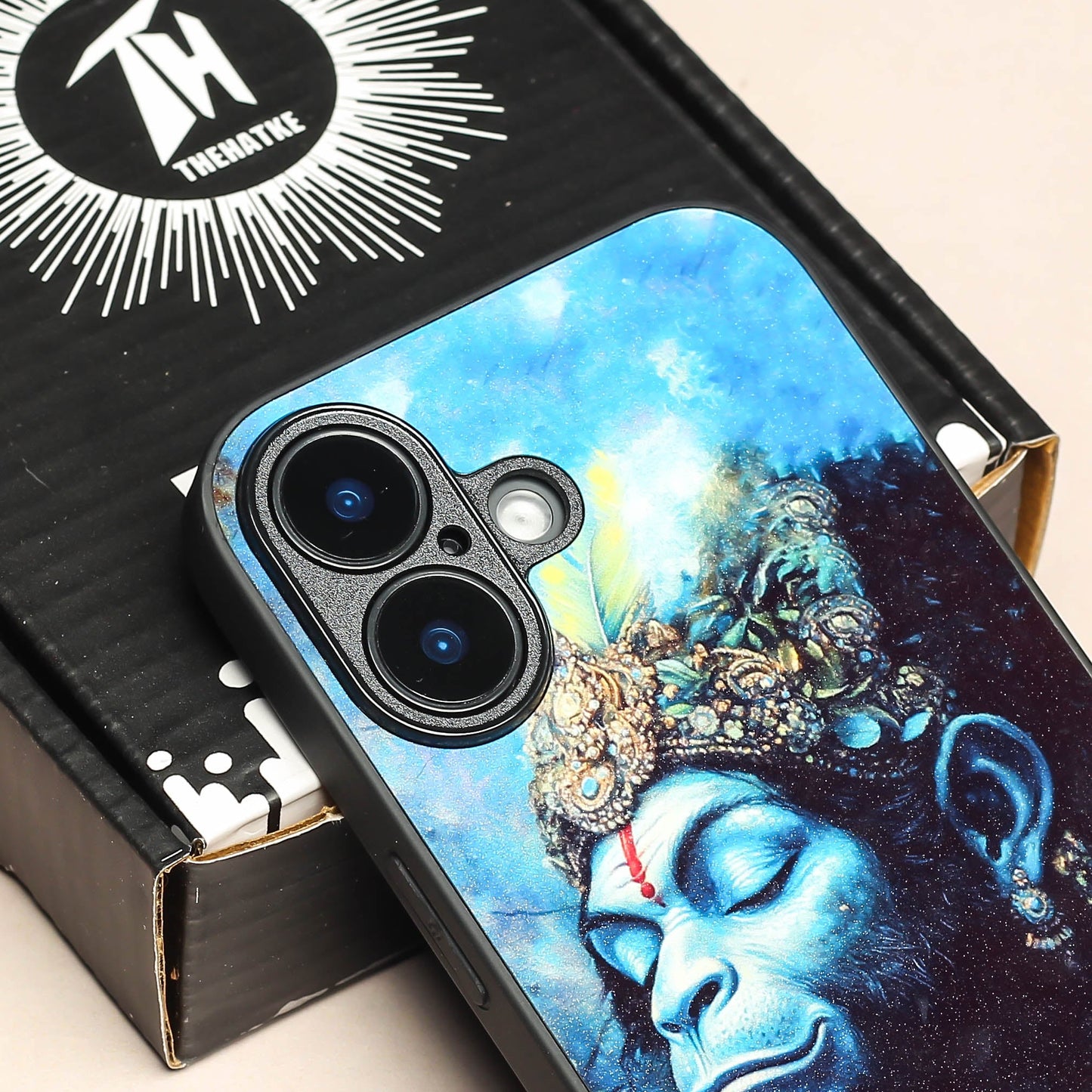 Hanuman ji 2nd Designer Metal Back cover for Apple Iphone 16 Plus