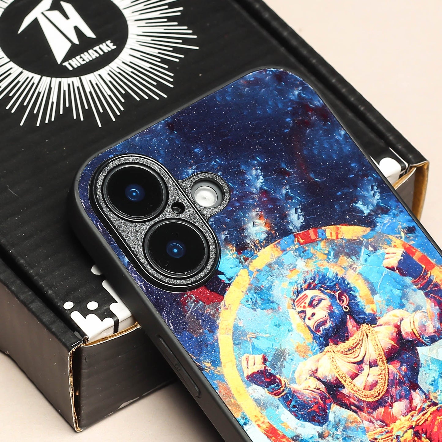 Hanuman ji 1st Designer Metal Back cover for Apple Iphone 16 Plus