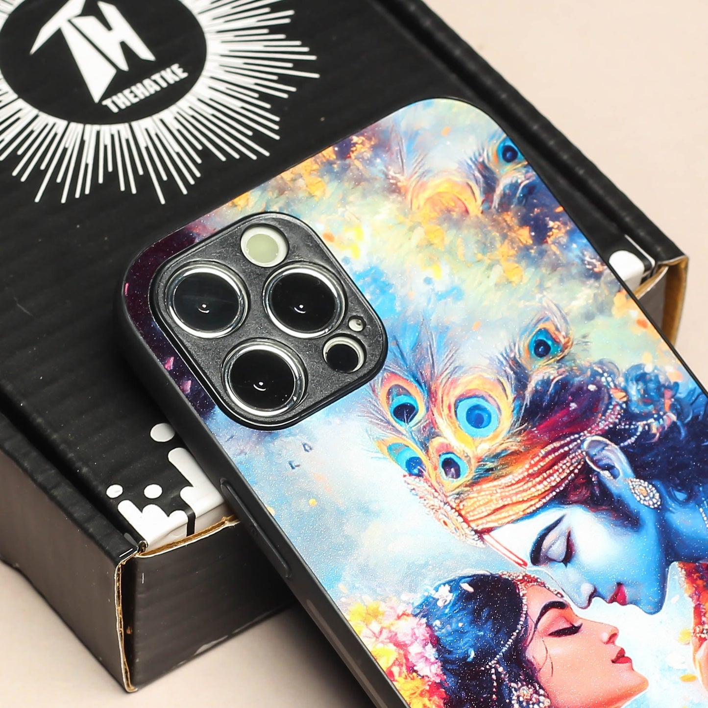 Radha Krishna Designer Metal Back cover for Apple Iphone 12 Pro Max