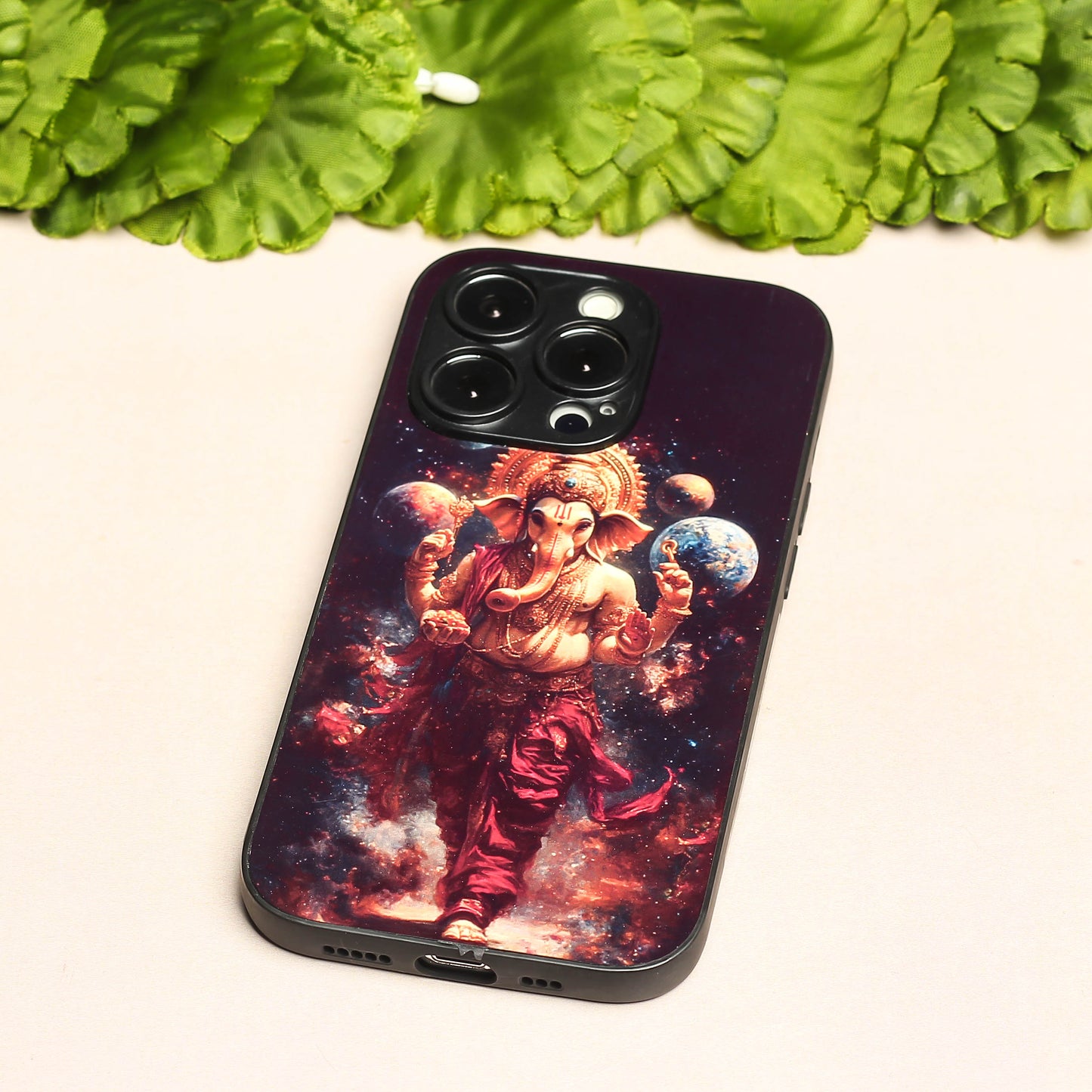 Ganesh ji 2nd Designer Metal Back cover for Apple Iphone 14 Pro Max
