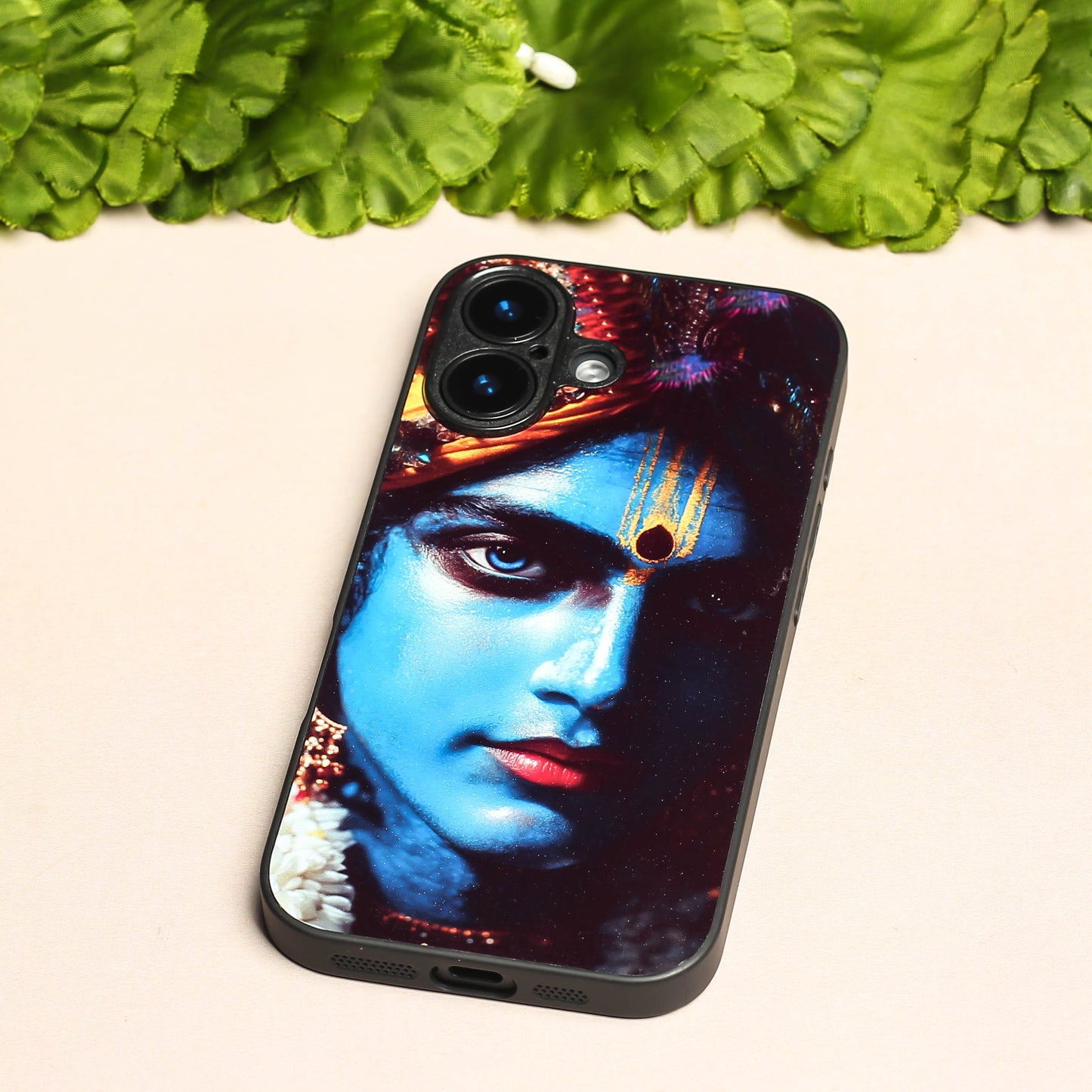 Krishna ji 1st Designer Metal Back cover for Apple Iphone 16