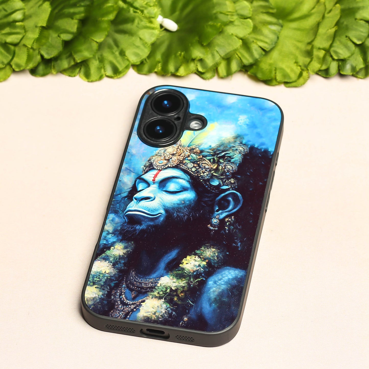 Hanuman ji 2nd Designer Metal Back cover for Apple Iphone 16 Plus