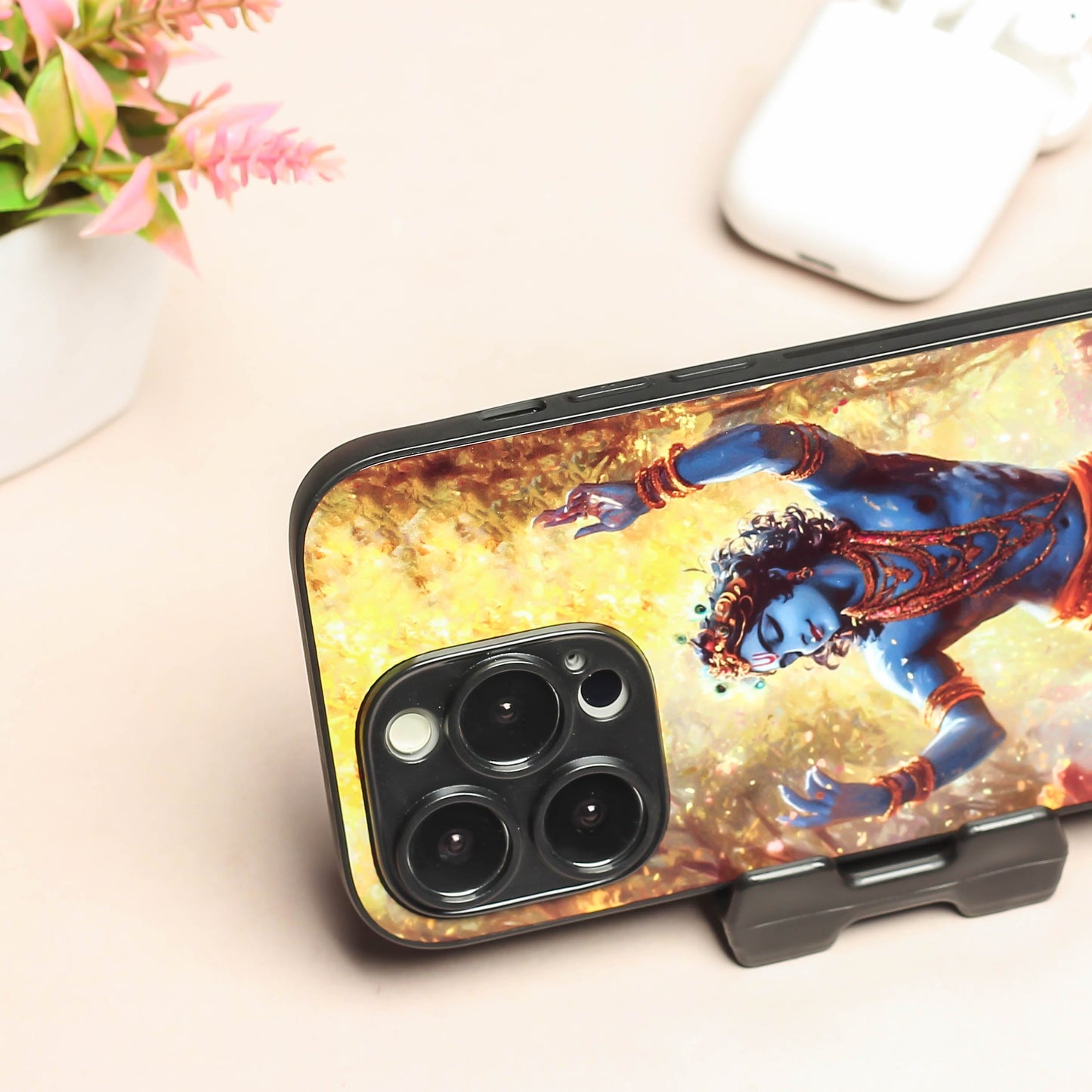 Krishna ji 3rd Designer Metal Back cover for Apple Iphone 16 Pro Max