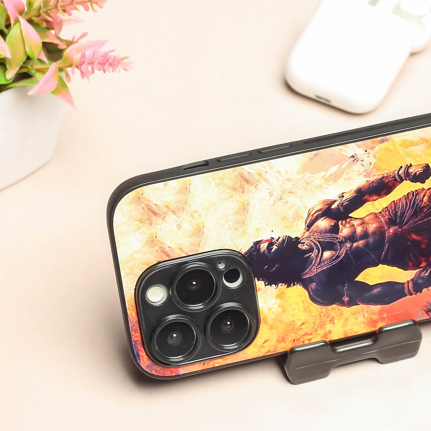Hanuman ji 5th Designer Metal Back cover for Apple Iphone 15 Pro