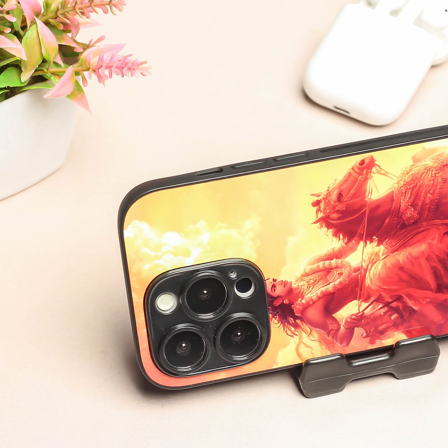 Krishna ji 5th Designer Metal Back cover for Apple Iphone 16 Pro Max