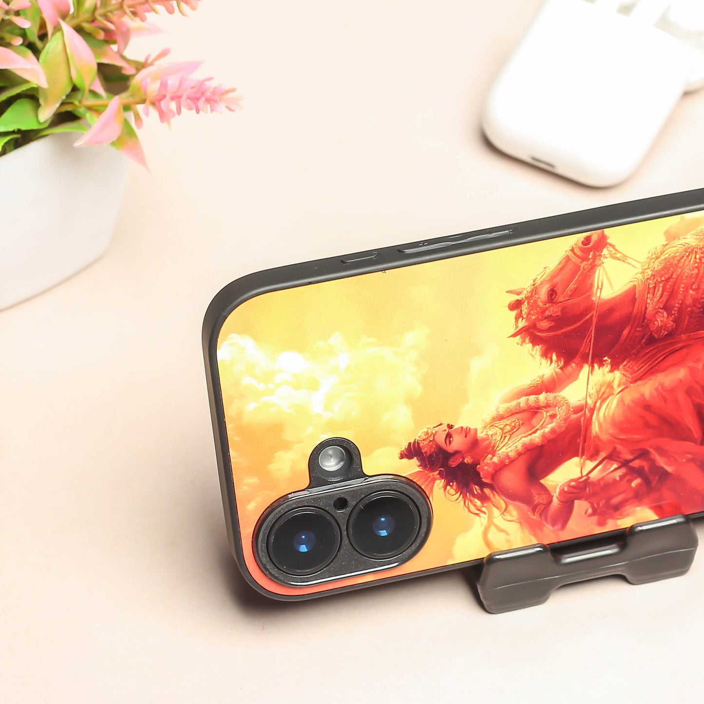 Krishna ji 5th Designer Metal Back cover for Apple Iphone 16 Plus