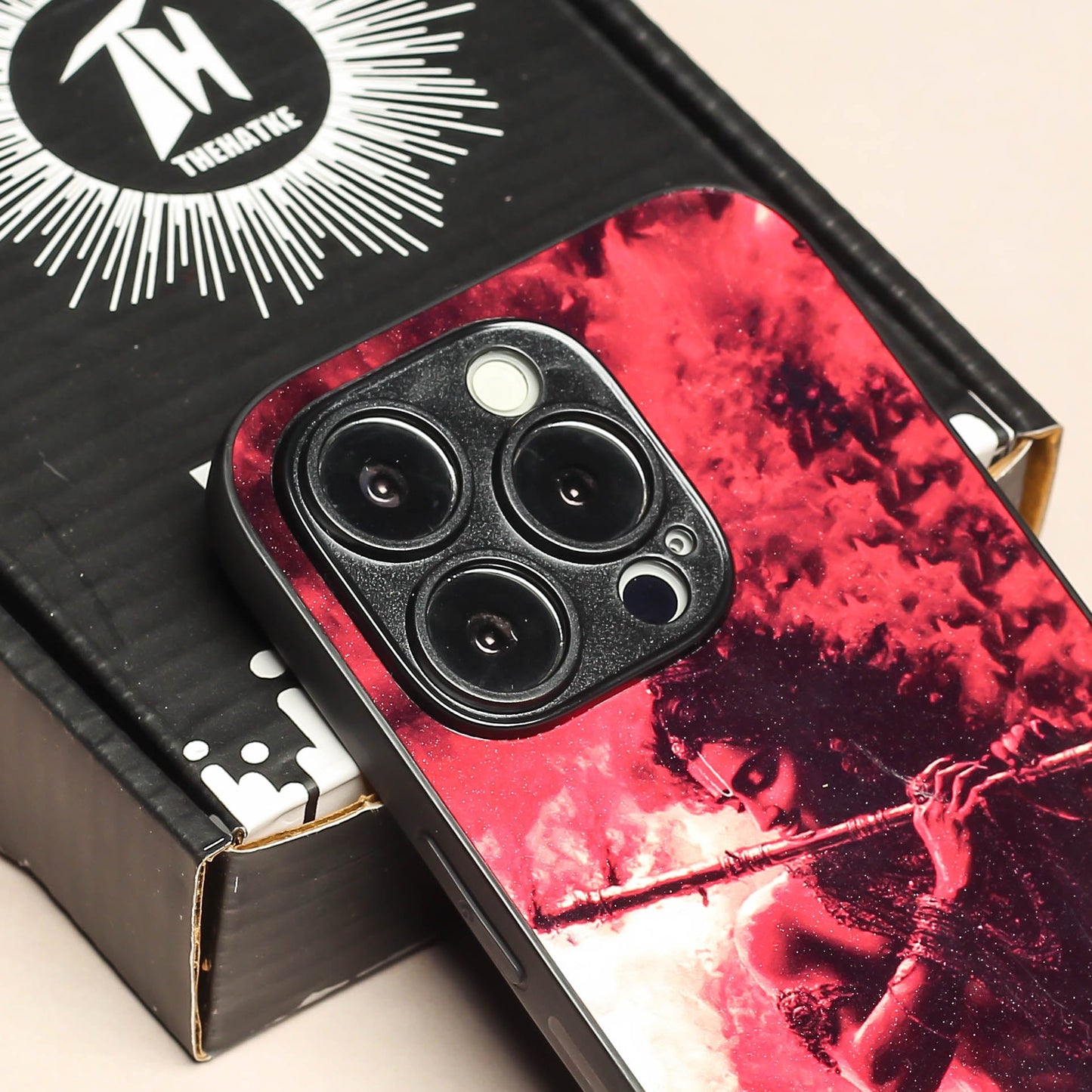 Krishna ji 4th Designer Metal Back cover for Apple Iphone 14 Pro