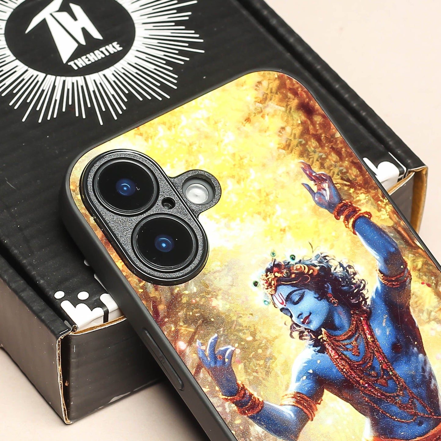 Krishna ji 3rd Designer Metal Back cover for Apple Iphone 16 Plus