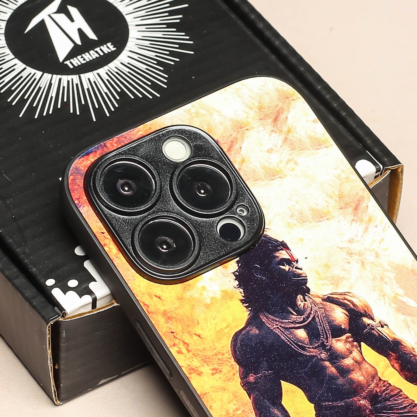 Hanuman ji 5th Designer Metal Back cover for Apple Iphone 14 Pro Max