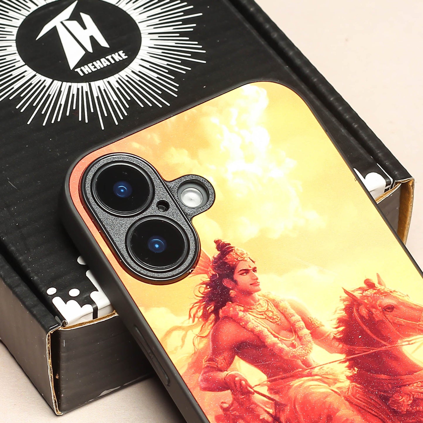 Krishna ji 5th Designer Metal Back cover for Apple Iphone 16 Plus