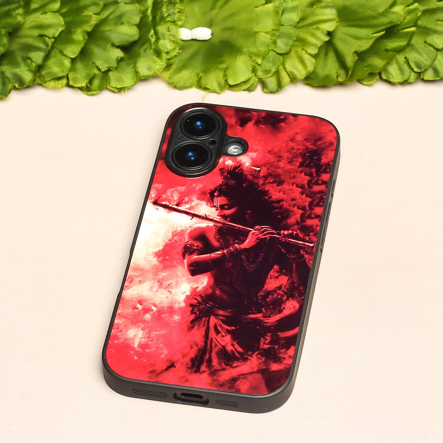 Krishna ji 4th Designer Metal Back cover for Apple Iphone 16 Plus