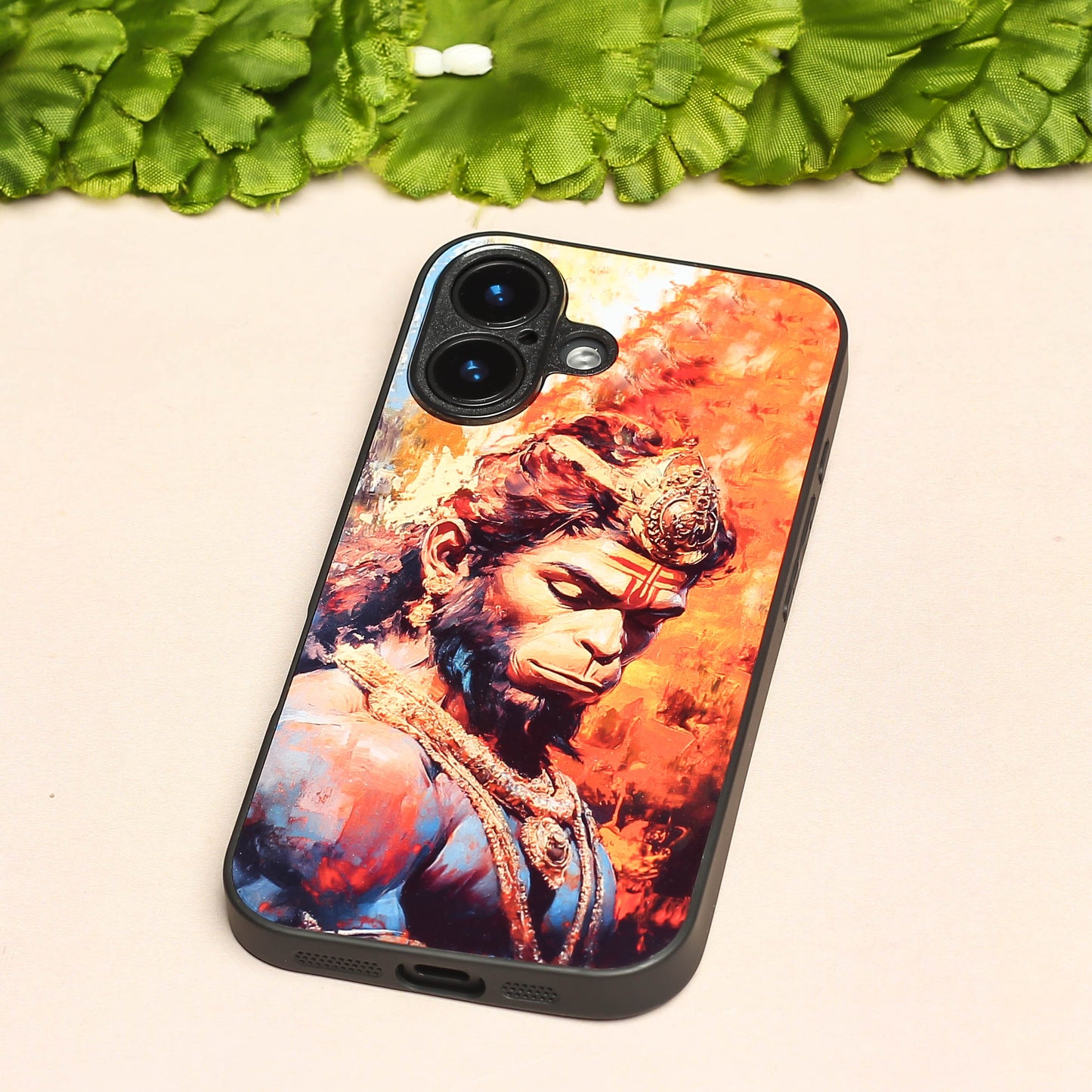Hanuman ji 4th Designer Metal Back cover for Apple Iphone 16 Plus