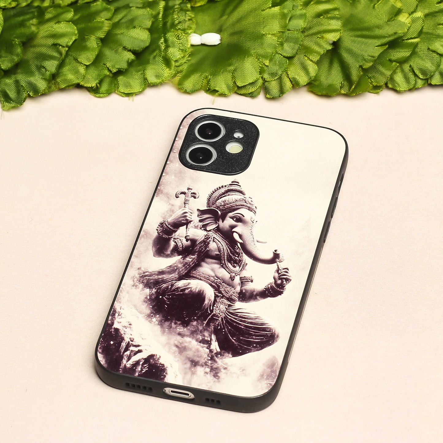 Ganesh ji 6th Designer Metal Back cover for Apple Iphone 12