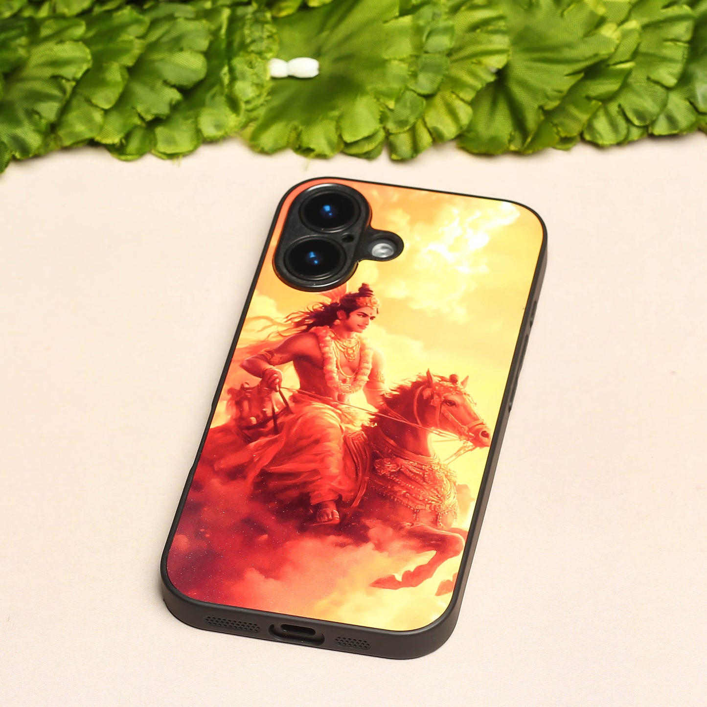 Krishna ji 5th Designer Metal Back cover for Apple Iphone 16