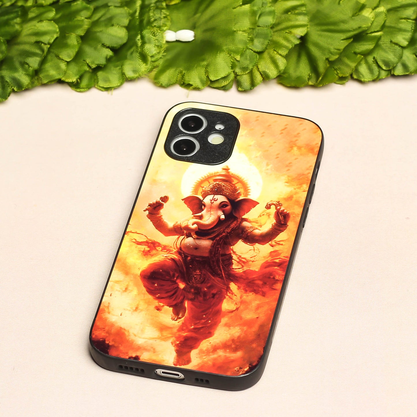 Ganesh ji 5th Designer Metal Back cover for Apple Iphone 12