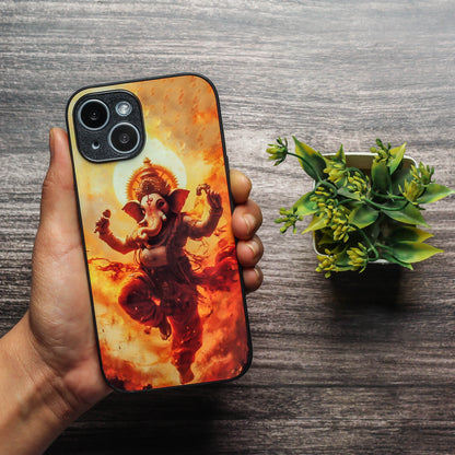 Ganesh ji 5th Designer Metal Back cover for Apple Iphone 15