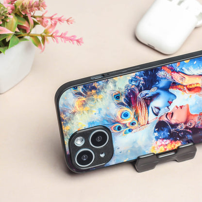 Radha Krishna Designer Metal Back cover for Apple Iphone 14