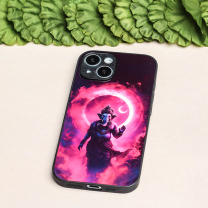 Ganesh ji 4th Designer Metal Back cover for Apple Iphone 14