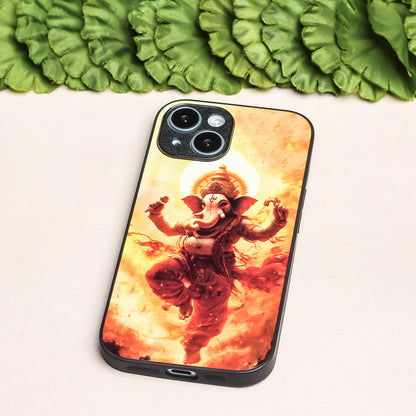 Ganesh ji 5th Designer Metal Back cover for Apple Iphone 15